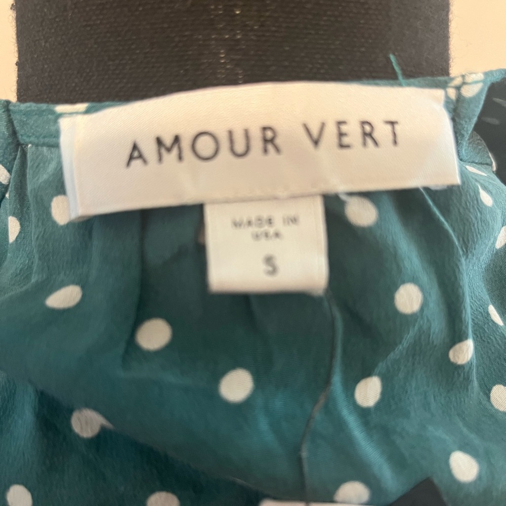 Amour Vert Teal Polka Dot Blouse - Picture 3 of 3